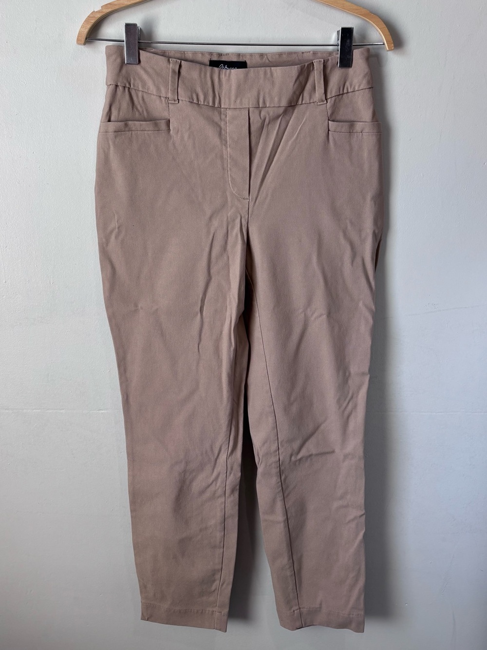 Reitmans The Iconic Pull-On Slim-Leg Pants | Tan / Khaki | Size 6 Petite